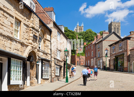 Jews House and Jews Court The Strait Lincoln Lincolnshire England UK GB EU Europe Stock Photo