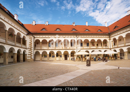 The Niepolomice Royal Castle is a Gothic castle from the mid-14th century, Niepolomice, Poland, Europe Stock Photo