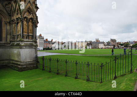 cathedral green, Wells Somerset UK Stock Photo