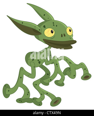 Tubular alien illustration Stock Photo
