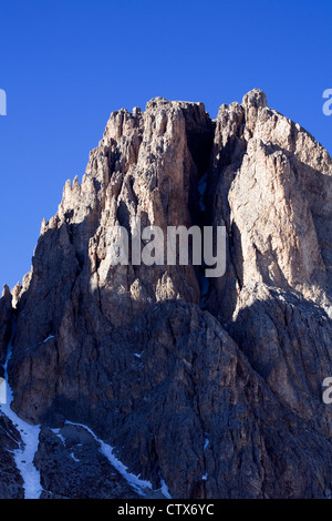 Cliff face on The Sassolungo Langkofel Selva Dolomites Italy Stock Photo