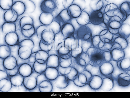 Abstract color background. Blue spots with small lines Stock Photo