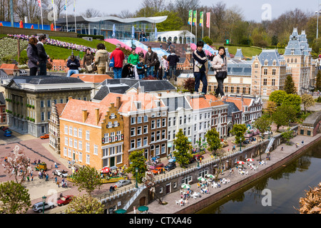 Madurodam, a whole country in miniature, is a major tourist attraction at Den Haag (or The Hague), in South Holland, The Netherlands. Stock Photo