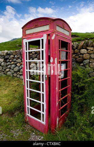 A disused phone box at Brotherilkeld, Cumbria, which is being taken into care by the local community Stock Photo