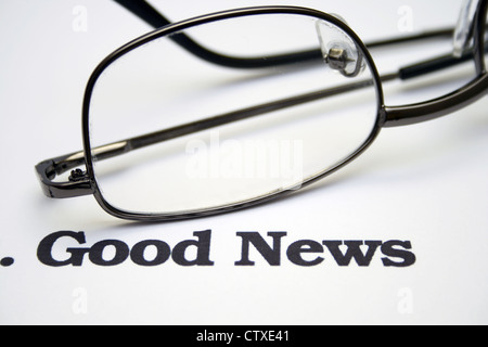 Good and bad news concept Stock Photo