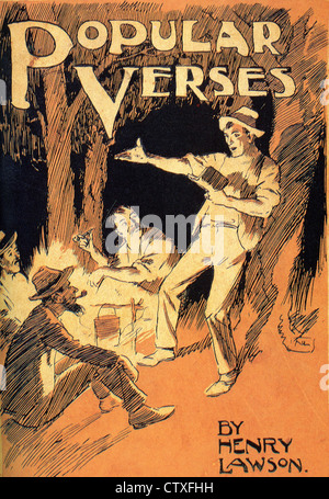 Front Cover of Popular Verses by Henry Lawson, 1908 Stock Photo