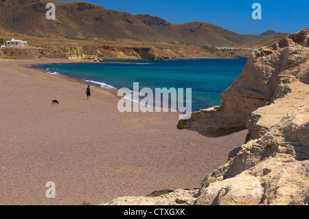 Cabo de Gata, Los escullos, Playa del Arco, El Arco Beach, Cabo de Gata-Nijar Natural Park. Almeria, Andalusia, Spain Stock Photo