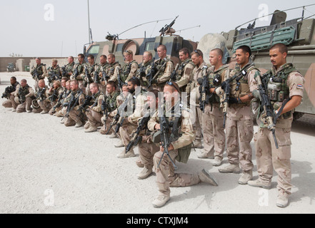 Dutch military on patrol in Kunduz, Afghanistan Stock Photo