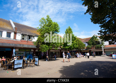 Saxon Square in the centre of Christchurch, Dorset popular retirement town on the south coast of England, United Kingdom Stock Photo