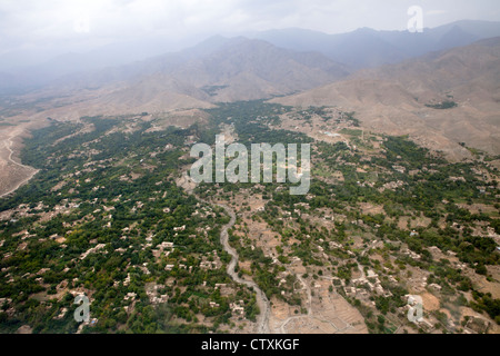 aerial view between Kabul and kunduz. Stock Photo