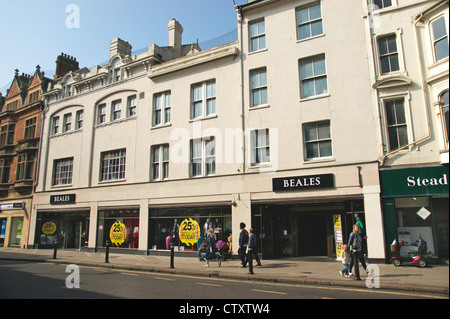 Beales department retailer store with a sale on Worthing West Sussex UK now closing down Stock Photo