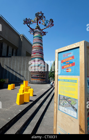 Under The Baobab, part of the Festival of the World exhibition, Queen Elizabeth Hall Waterloo Bridge Terrace, Southbank, London. Stock Photo