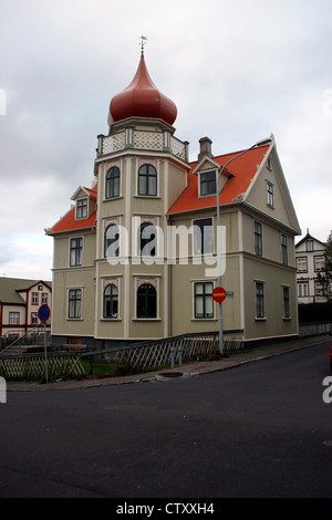 House with onion dome Reykjavik Iceland Stock Photo