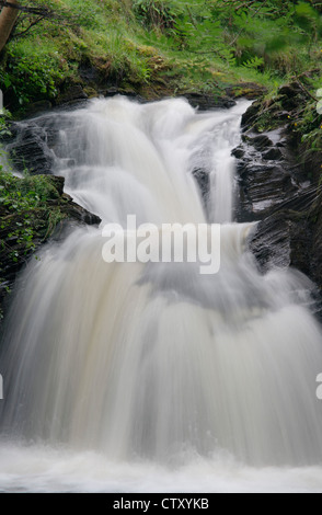 A waterfall on the bhac burn in Northern Perthshire Stock Photo