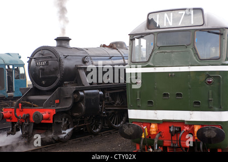 Vintage Diesel class 31 (D 5631) locomotive, Weybourne, North Norfolk, UK. Stock Photo