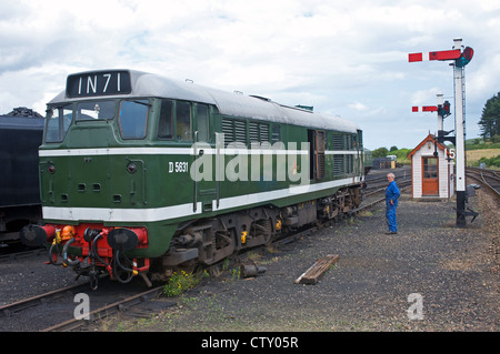 Vintage Class 31 (D 5631) diesel locomotive, Weybourne, Norfolk, UK. Stock Photo