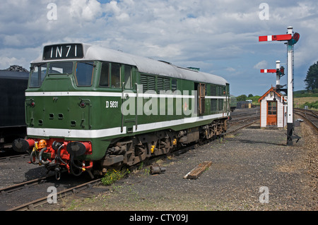 Vintage Class 31 (D 5631) diesel locomotive, Weybourne, Norfolk, UK. Stock Photo