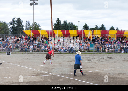 The Caber Toss Event at the 66th Annual Pacific Northwest Scottish ...