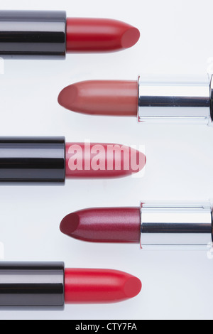Various colors of lipsticks Stock Photo