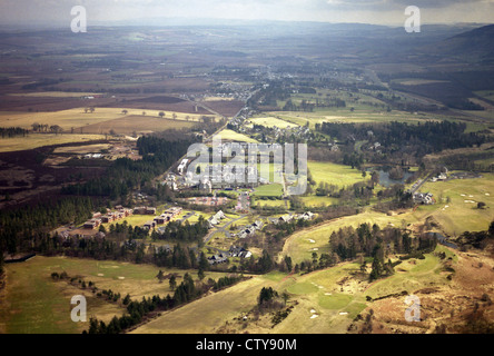 aerial image of Gleneagles golf course and hotel, Scotland, UK Stock Photo