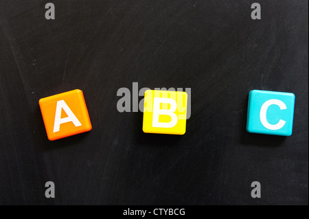 ABC letters on the chalkboard Stock Photo
