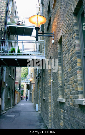 London regeneration. Victorian warehouses in the dockland area reconverted in expensive flats. Stock Photo