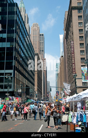 Weekend Street Market Lexington Avenue Midtown Center East Manhattan New York United States of America Stock Photo