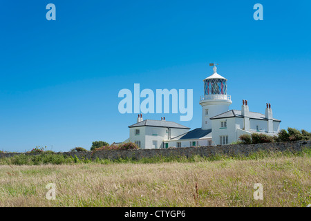 The lighthouse at Caldey Island near Tenby, Wales Stock Photo