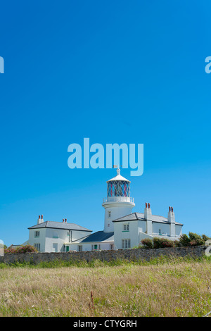 The lighthouse at Caldey Island near Tenby, Wales Stock Photo