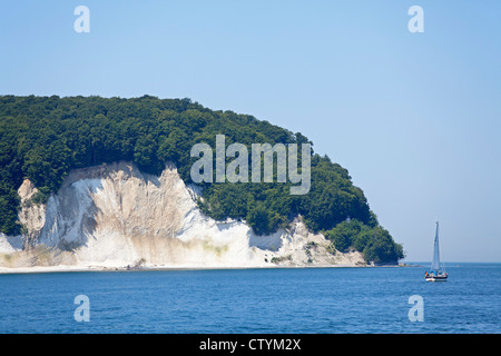 white cliffs near Sassnitz, Jasmund Peninsula, Ruegen Island, Baltic Sea Coast, Mecklenburg-West Pomerania, Germany Stock Photo