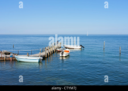 harbour, Vitt, Kap Arkona, Ruegen Island, Baltic Sea Coast, Mecklenburg-West Pomerania, Germany Stock Photo