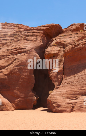 Upper antelope canyon entry in Page Arizona, USA Stock Photo