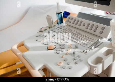 EKG and ultrasound machine in cardiologist's practice-close-up Stock Photo