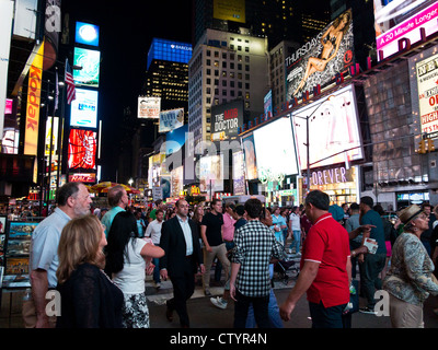Broadway and 42nd Street, also known as Times Square, Manhattan. New York, New York, USA. 23-July-2012 Stock Photo