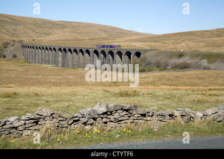 Northern Rail class 158, Ribblehead viaduct, North Yorkshire. Monday 26th March 2012.