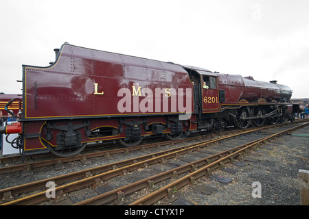 LMS Princess Royal Class 6201 Princess Elizabeth steam locomotive at railfest 2012 at the York national railway museum Stock Photo