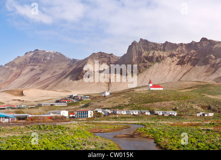 Village of Vik, the southernmost village in Iceland, Iceland Stock Photo