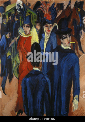 Ernst Ludwig Kirchner, painting, Street, Berlin, 1913 Stock