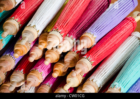 handmade umbrella in thailand Stock Photo