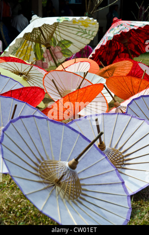handmade umbrella in thailand Stock Photo
