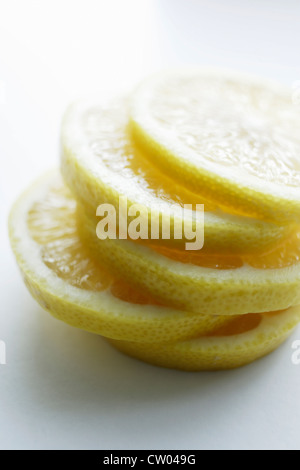 Close up of slices of lemon Stock Photo