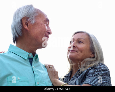 Older couple smiling together Stock Photo