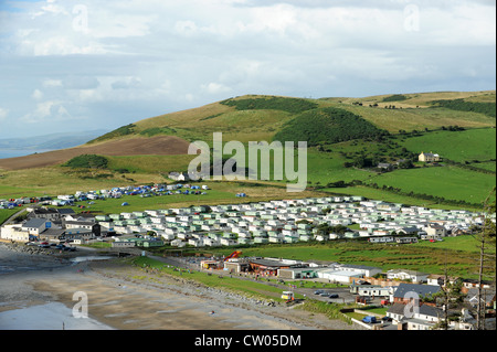 Caravan parks at Clarach Bay near Aberystwyth Wales Uk Stock Photo