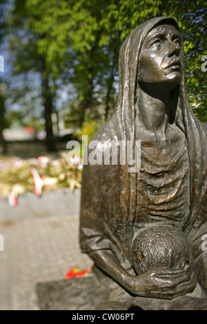 Memorial to 22,000 Polish officers massacred at Katyn by Russia's NKVD during World War 2, Wroclaw (Breslau), Poland.W Stock Photo