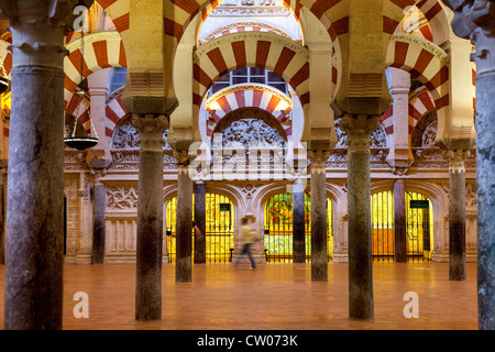 The marvelous interior of Cordoba Cathedral Mosque, Cordoba, Andalucia, Spain, Europe. Stock Photo