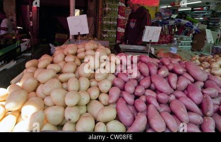 Potatoes for sale in the Carmel Market (Shuk Ha'Carmel), Tel Aviv, Israel Stock Photo