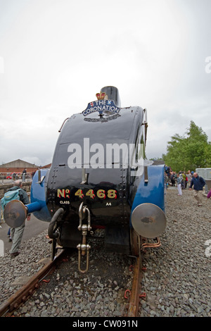 LNER steam locomotive 'Mallard' 4-6-2 A4 Pacific class, No 4468, 1938 at railfest 2012 at york national railway museum Stock Photo