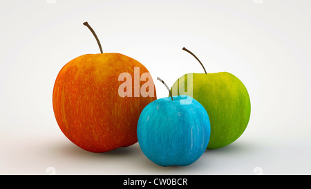 apples isolated on white background Stock Photo