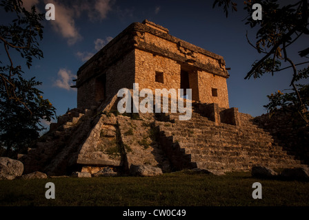 Dzibilchaltún is a Maya archaeological site in the Mexican state of Yucatán, approx. 10 miles north of the state capital, Mérida Stock Photo