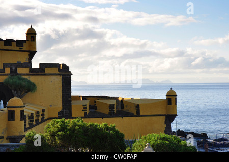 Portugal - Madeira - Funchal Zona Velha Old Town - Fortaleza De Sao Tiago - dates from 1614 - defense against pirates now museum Stock Photo